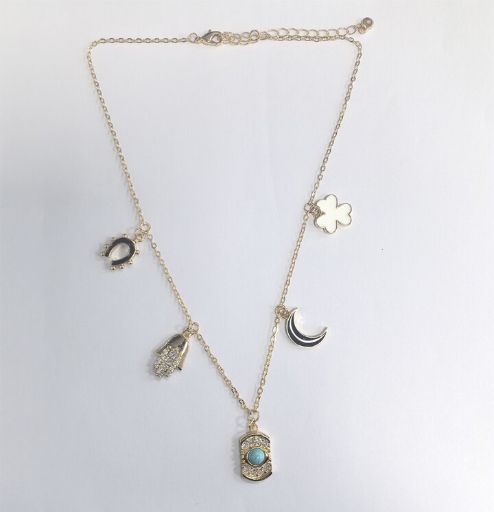 ZAXIE by Stefanie Taylor Luck Be a Lady Charm N ecklace