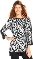 Thumbnail for your product : Style&Co. Jacquard Faux-Snakeskin Pullover