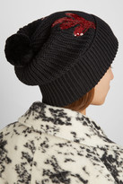 Thumbnail for your product : Markus Lupfer Embellished merino wool beanie