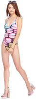 Thumbnail for your product : This Is Print Macarons Print Crossed Self-tied Halter Swimsuit