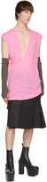 Thumbnail for your product : Rick Owens Pink Dylan Cap Sleeve T-Shirt
