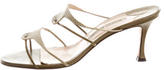 Thumbnail for your product : Manolo Blahnik Lizard Slide Sandals