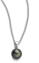 Thumbnail for your product : Mikimoto 9MM Black Round Cultured South Sea Pearl & 18K White Gold Pendant Necklace