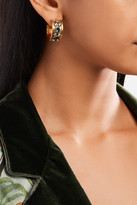 Thumbnail for your product : Etro Gold-tone Crystal Hoop Earrings