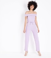 Thumbnail for your product : New Look Pink Vanilla Bardot Neck Jumpsuit