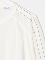 Thumbnail for your product : BRUNELLO CUCINELLI KIDS Stud-Embellihsed Silk Top