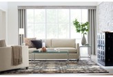 Thumbnail for your product : Crate & Barrel Reilly 50"x108" Grey Chevron Curtain Panel