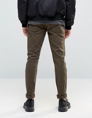 ASOS Super Skinny Pants With Cargo Styling In Khaki
