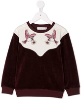 Thumbnail for your product : Stella McCartney Kids Hummingbird Print Panelled Sweatshirt