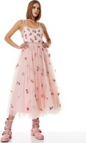 Thumbnail for your product : Alice + Olivia Lupita Crystal Strap Embellished Tulle Midi Gown