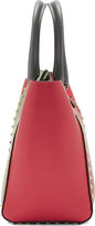 Thumbnail for your product : RED Valentino Valentino Red Leather Color-Block Rockstud Tote