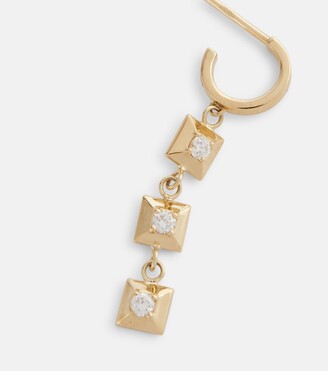 EÉRA Mini 18kt gold single earring with diamonds