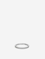 Thumbnail for your product : De Beers Classic platinum and pave diamond wedding band, Size: 51mm, platinum