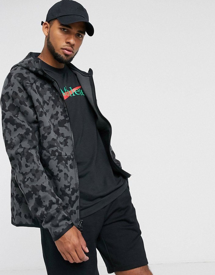 nike tech fleece zip through hoodie