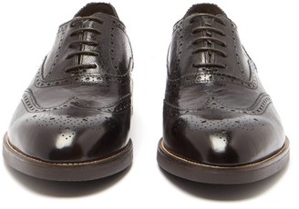 Paul Smith Fremont Grained-leather Brogues - Dark Brown