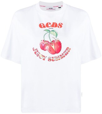 GCDS graphic-print logo T-shirt