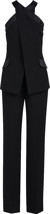 Halston Women's Black Jumpsuits Rompers ShopStyle