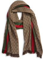 Thumbnail for your product : Gucci Verbier Wool & Silk Scarf