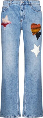 デニム・ジーパン MARNI Patch Detailed Flared Jeans Marni Patch Detailed Flared Jeans - ShopStyle