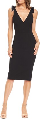 dress the population lita tie cocktail dress