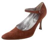 Thumbnail for your product : Rene Caovilla Suede Mary Jane Pumps