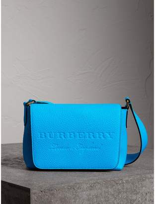 Burberry Small Embossed Neon Leather Messenger Bag