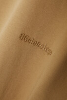 Thumbnail for your product : Balenciaga Embroidered Cotton-jersey T-shirt - Brown