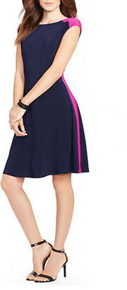 Lauren Ralph Lauren Contrast Fit-And-Flare Dress