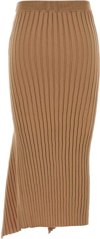Stella McCartney Ribbed Asymmetric Knitted Skirt