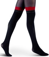 Thumbnail for your product : LECHERY Woman'S Over-The-Knee Stripe Print Tights - S/M, Black