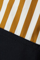 Thumbnail for your product : PARTOW Ellis Paneled Striped Cotton-poplin Top - Black