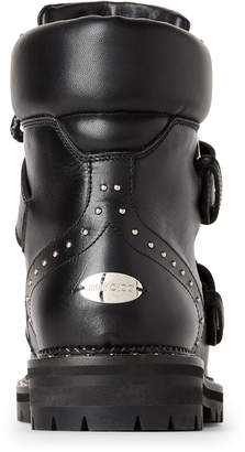 Jimmy Choo Black Breeze Studded Leather Combat Boots