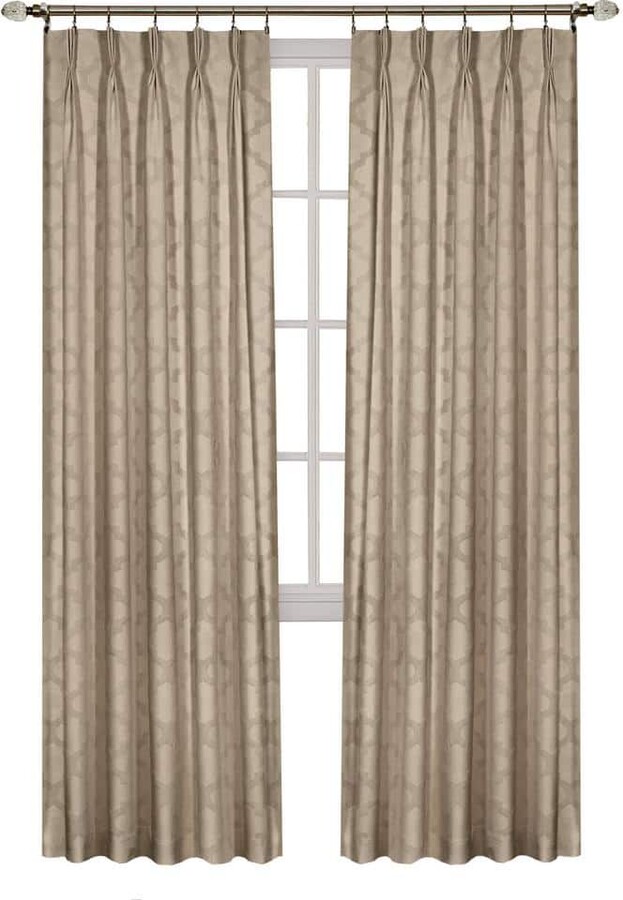 Achim Windsor 34 in. W x 63 in. L Polyester Room Darkening Window Panel in Camel