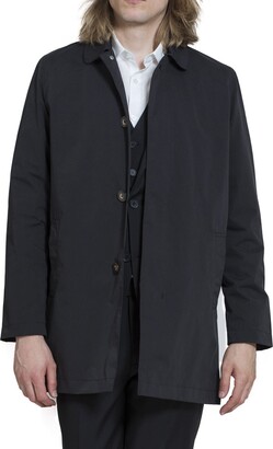 Harry Brown Trench Coat Single Breasted in Black M
