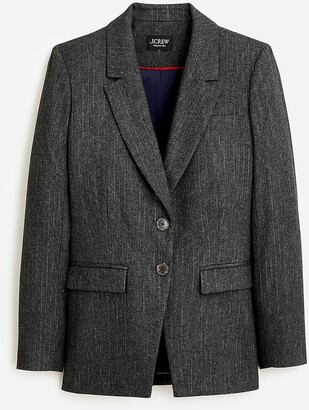 J.Crew Collection nipped-in blazer in pinstripe Italian wool blend with Lurex® metallic threads