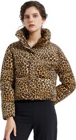 Thumbnail for your product : Orolay Women's Short Winter Down Coat Leopard Print Jacket Leopard L