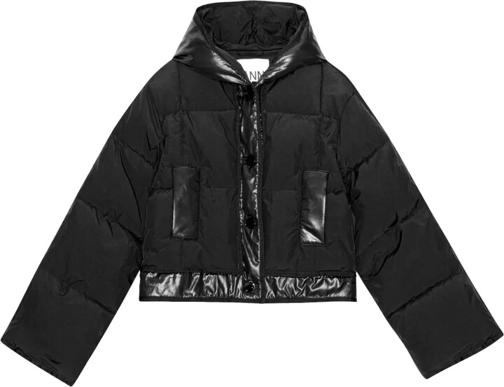 Ganni Hooded Quilted Jacket ShopStyle Down & Puffer Coats
