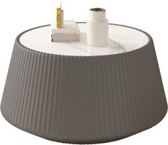 Wrought Studio Light Sintered Stone Top Cup Shape Coffee Modern Sofa Table For Living Room Furniture ( Each Tabletop Has A Unique Pattren)
