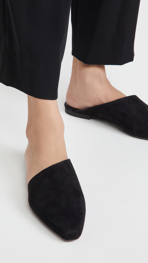 pointed toe flat mules