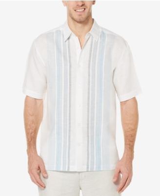 Cubavera Men's Linen Embroidered Panel Shirt