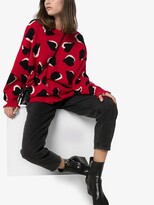 Thumbnail for your product : R 13 Heart Motif Oversized Jumper