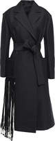 Thumbnail for your product : Proenza Schouler Double-breasted Fringed Chenille-trimmed Twill Coat
