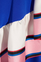 Thumbnail for your product : Emilio Pucci Ruffled Silk Skirt - Blue