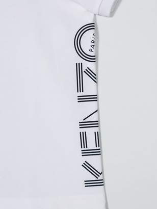 Kenzo Kids logo print polo shirt