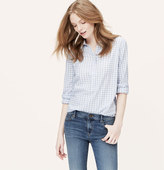 Thumbnail for your product : LOFT Windowpane Tunic Softened Shirt