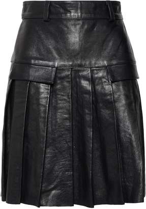 Kitx Pleated Leather Mini Skirt