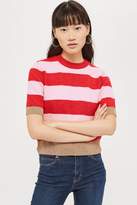 Thumbnail for your product : Topshop Metallic Thread Stripe Top