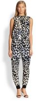Thumbnail for your product : Yigal Azrouel Cut25 by Printed Silk Jumpsuit