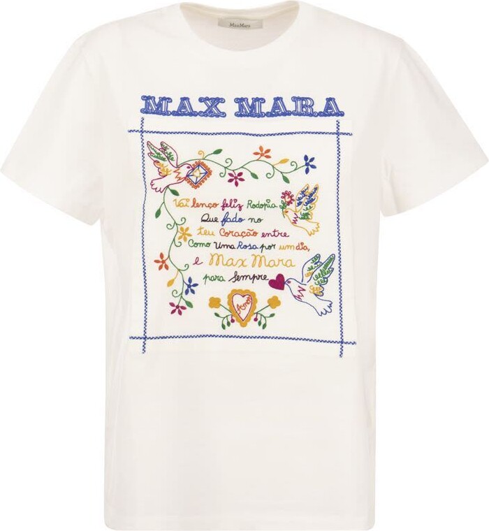 Weekend Max Mara Max Mara Women's White Cotton T Shirt - ShopStyle