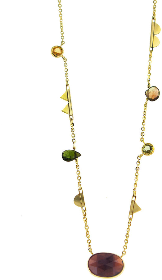 LITO FINE JEWELRY Purple Multi Gemstone Yellow Gold Necklace - ShopStyle